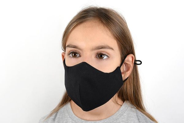 Детска предпазна маска за лице черно 2