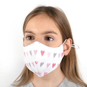 Детска предпазна маска за лице сърце 1
