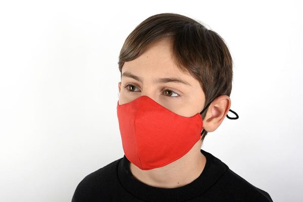 Детска предпазна маска за лице червено 1