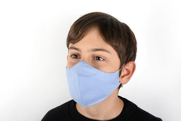 Детска предпазна маска за лице синьо райе 1